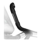 Black curved handlebar stem with grip attachment for Landice U9 upright exercise bike