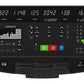 Life Fitness Atmos recumbent bike console displaying workout metrics including calories, distance, incline, time, speed, and 