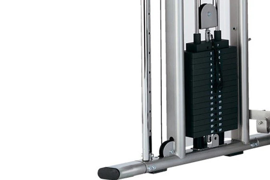 Life Fitness G7 home gym with silver frame and black weight stack, shown on white background