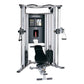 Life Fitness G7 silver and black home gym with dual cable pulley system and digital display, shown on white background