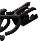 A black bicycle handlebar