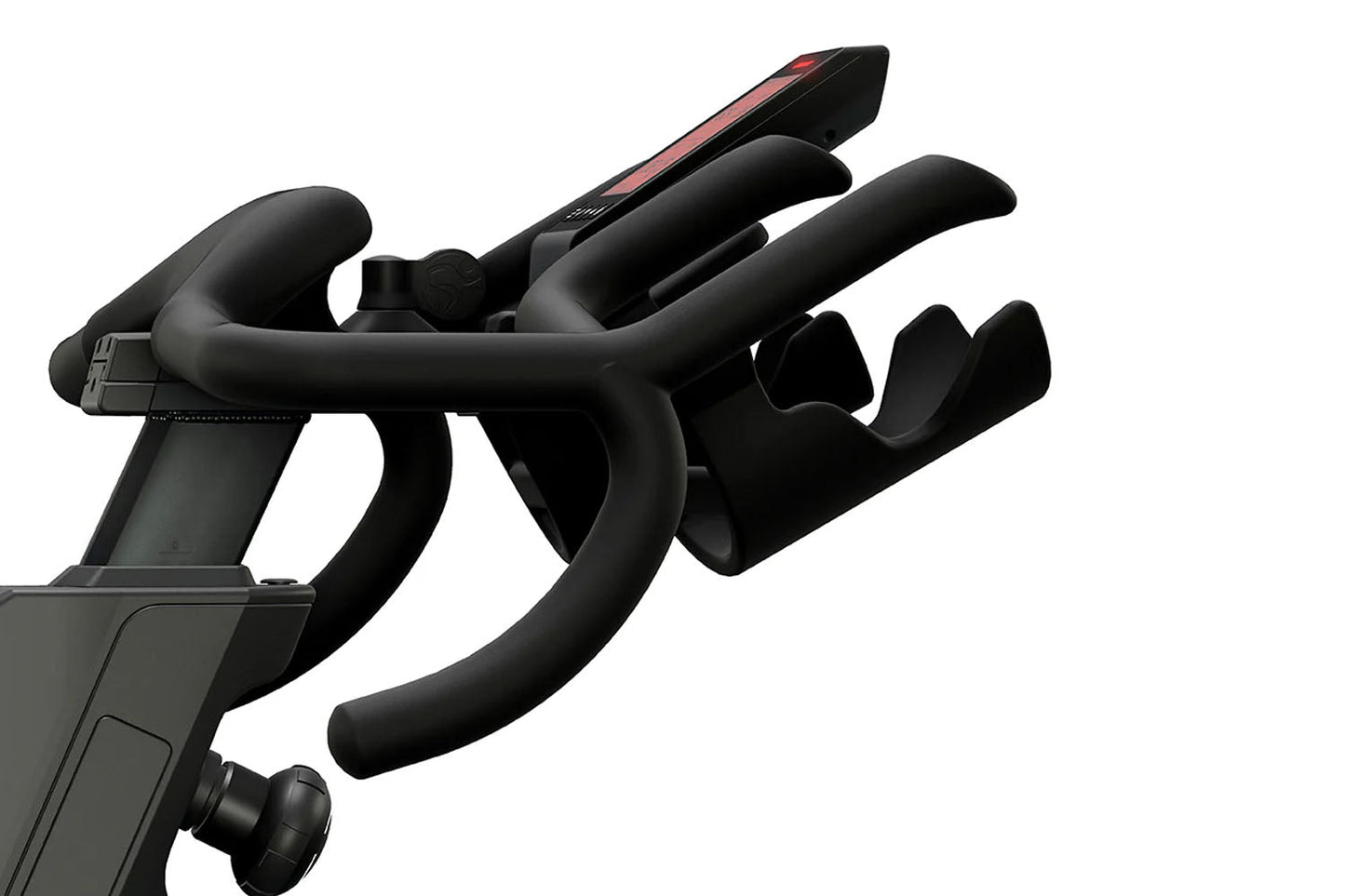A black bicycle handlebar