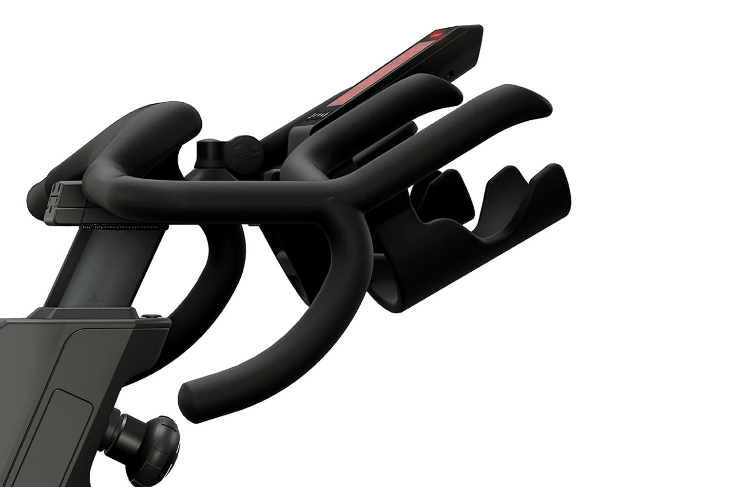 A black bicycle handlebar