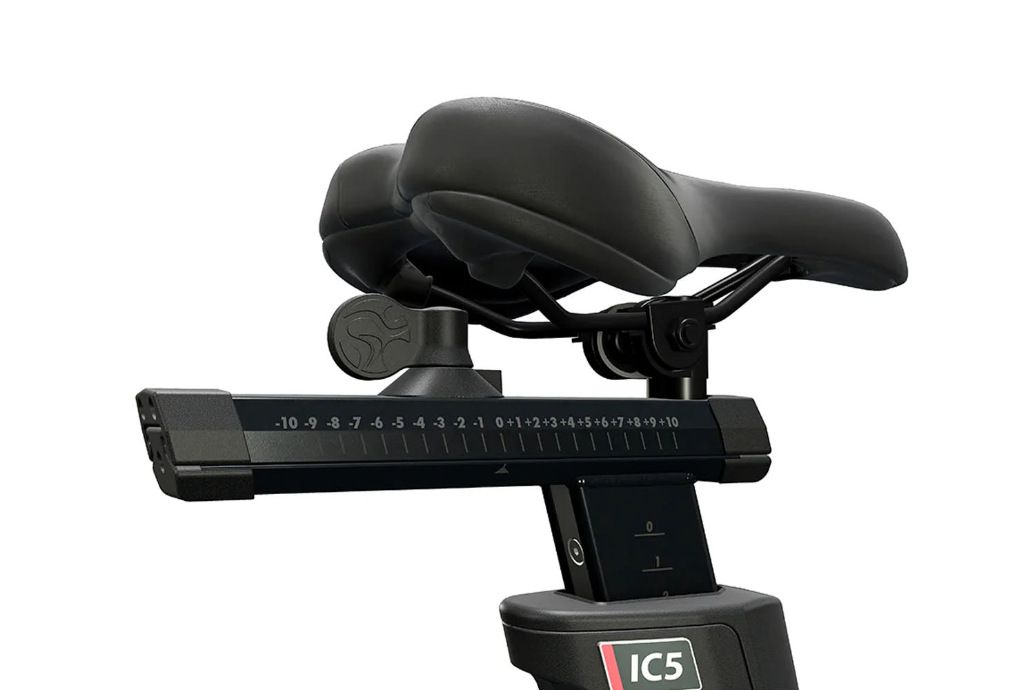 Black bike saddle with adjustable mechanism