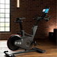 Indoor cycling bike with digital display in a room