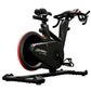 Black and red exercise bike with 'Life Fitness'