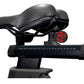 Black bike saddle with adjustable mechanism