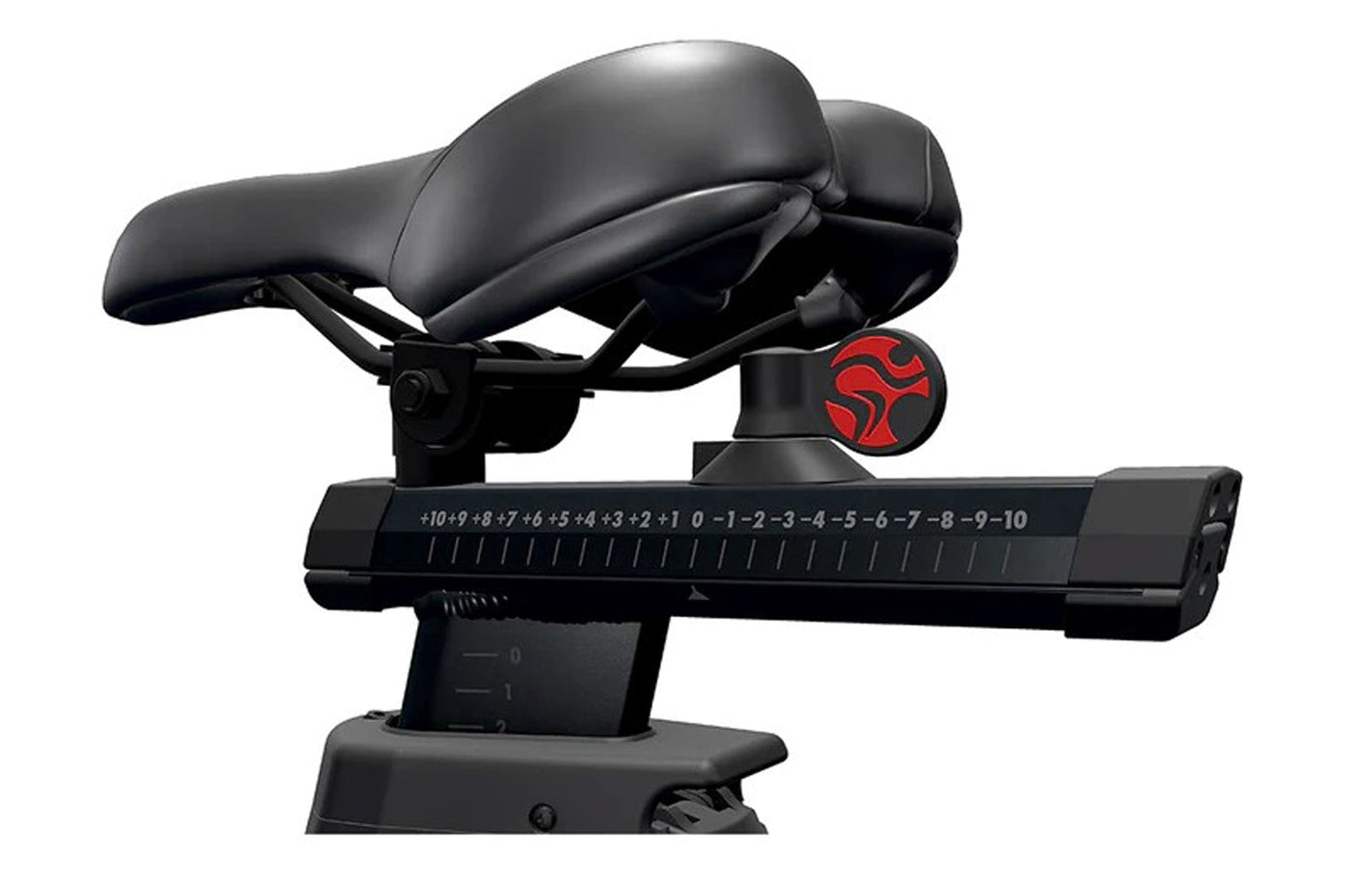 Black bike saddle with adjustable mechanism