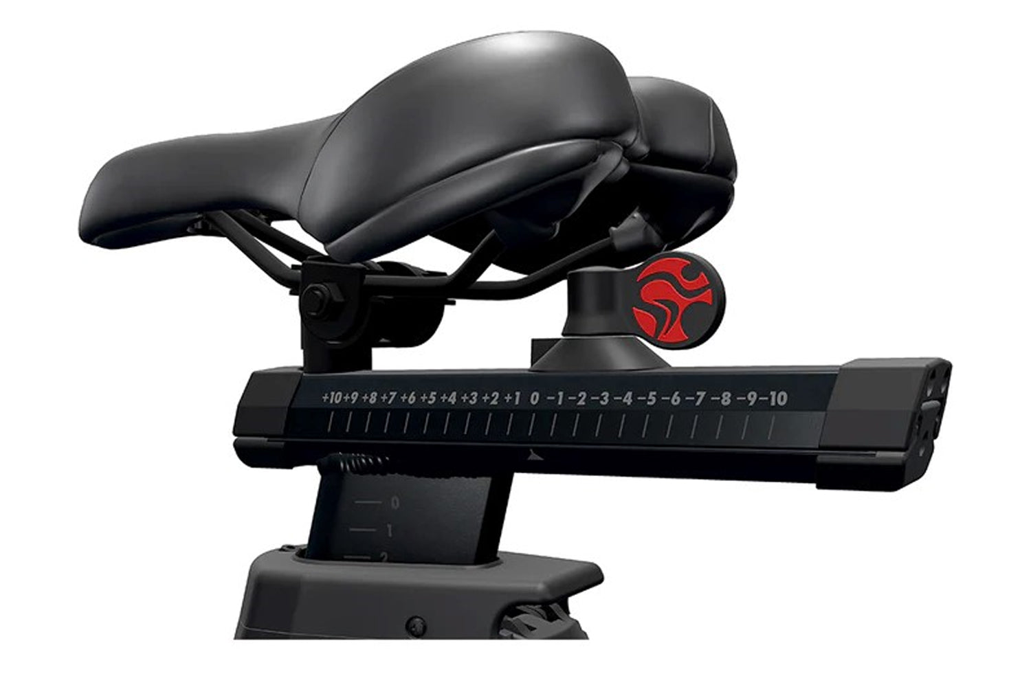 Black bike saddle with adjustable mechanism