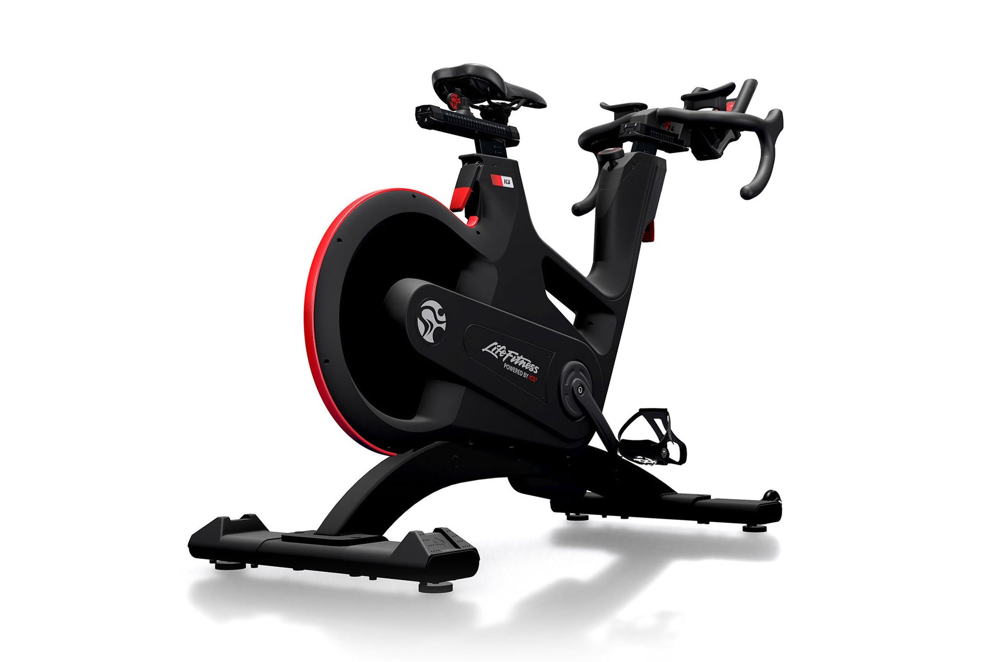 Black and red exercise bike