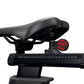 Black bike seat with adjustable mechanism