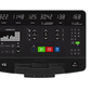 Life Fitness Club Series+ upright exercise bike with black display console showing workout metrics, numeric keypad, and contr