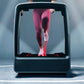 Life Fitness Symbio Runner Treadmill with digital screen showing runner in pink leggings and white sneakers on gray backgroun