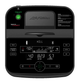 Life Fitness E3 elliptical machine display console showing hill workout mode, digital metrics, and control buttons on black b