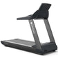 LifeSpan TR7000iM commercial treadmill with black cushioned running deck, gray frame, and adjustable console on white backgro