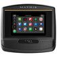 Matrix C50 Climbmill display console showing entertainment apps on touchscreen, black with orange accent stripe