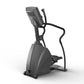 Matrix Endurance Stepper with gray and black frame, digital display console, and dual foot pedals on white background