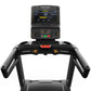 Matrix Endurance Treadmill with digital console displaying sprint workout data, black frame with gray handles, and red emerge