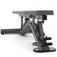 Matrix multi-adjustable weight bench with gray and black frame, padded seat, adjustable backrest, and leg extension attachmen