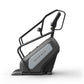 Matrix Performance ClimbMill with black frame and gray console on white background