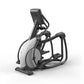 Matrix Performance Suspension Elliptical with black frame, white flywheel, and digital console on white background