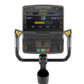 Matrix Performance Hybrid Cycle exercise bike console with digital display, yellow and black accents, on white background