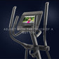 NordicTrack AirGlide 7i elliptical machine with silver frame, curved handles, and touchscreen display showing workout video o