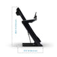 Black NordicTrack Commercial 1250 treadmill with angled running deck and digital console, shown from side view with dimension