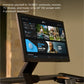 24-inch black HD screen displaying iFIT workout app with videos, challenges, and content library on black pedestal stand