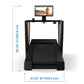 NordicTrack Ultra 3 treadmill with black frame, running belt, and mounted display screen showing fitness content, front view 