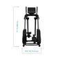 Black and gray NordicTrack X16 elliptical machine with digital display, shown from front view with dimensions 74" height by 2