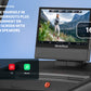 NordicTrack X16 treadmill with 16-inch HD touchscreen displaying fitness workout app, black frame with built-in speakers and 