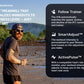 Man in black t-shirt and cap running on beach with mountains in background, promoting iFIT Pro Membership features for Nordic