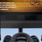NordicTrack X24 indoor exercise bike with black frame, blue accents, and built-in cooling fan control shown with cyclist on r