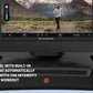 NordicTrack X24 treadmill with HD display showing runner in mountain landscape, black console with built-in cooling fans and 