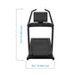 Black NordicTrack X24 treadmill with digital display screen and dual handles, shown front view with dimensions on white backg
