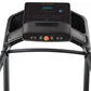 Pro-Form black treadmill with digital display showing 2025, control console with colored buttons, and dual handrails on white