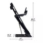 Black NordicTrack T-Series 16 treadmill with incline capability, 68.3 inches tall, shown from side angle on white background