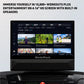 NordicTrack T-Series 16 treadmill with HD touchscreen displaying workout library interface and built-in speakers