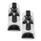 Pair of NÜOBELL adjustable dumbbells in white and black, flat lay on white background