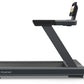 Octane OC160 treadmill with 16-inch touch console and phone holder, dark gray and black, on white background