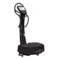 Black Power Plate My7 vibration plate trainer with digital display screen and curved handle bars on white background