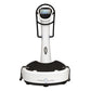 Power Plate pro7HC vibration plate trainer with white and black base, white vertical post, and digital display console on whi
