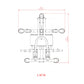 Technical schematic drawing of Powertec L-SC16 leverage gym squat and calf assist machine showing top-down view with dimensio