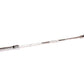 Olympic barbell with chrome and black finish, 45lb weight capacity, includes collars on white background