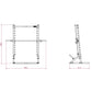 Technical schematic drawing of Powertec Roller Smith Machine showing front and side views with dimensions labeled in inches