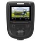 Precor AMT 865 black exercise machine with touchscreen display showing workout welcome screen and control buttons below
