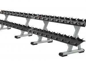Precor Discovery Series 2-Tier, 10-Pair Dumbbell Rack (DBR0812) Weight Storage Precor 
