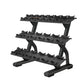 Precor Discovery Series 3 Tier, 10 Pair Dumbbell Rack (DBR0814) Weight Storage Precor Black