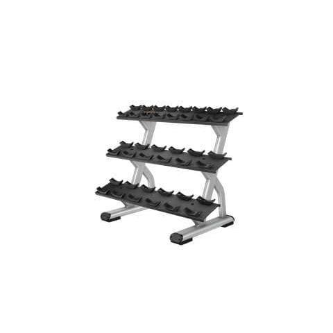 Precor Discovery Series 3 Tier, 10 Pair Dumbbell Rack (DBR0814) - Top Fitness Store